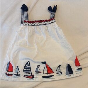 Nautical Themed Mudpie Dress with Sailboat Design